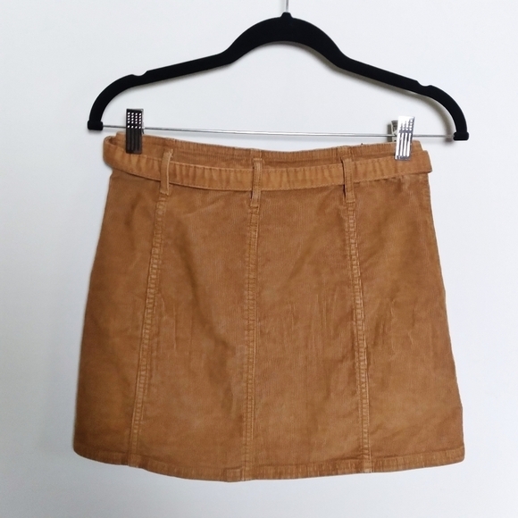 American Eagle High Rise A Line Corduroy Button Up Skirt Size 00 - Picture 2 of 6
